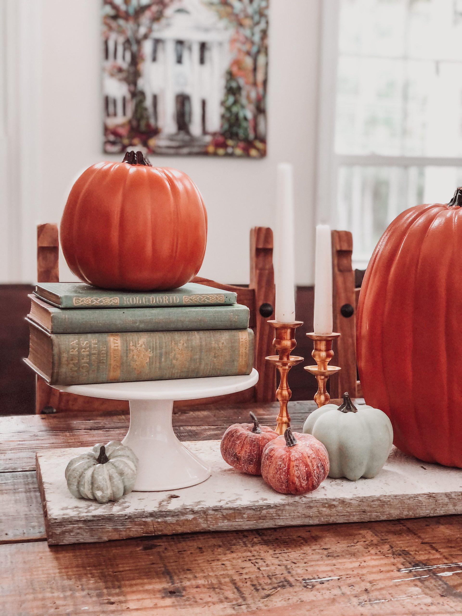 Fall decor tablescape