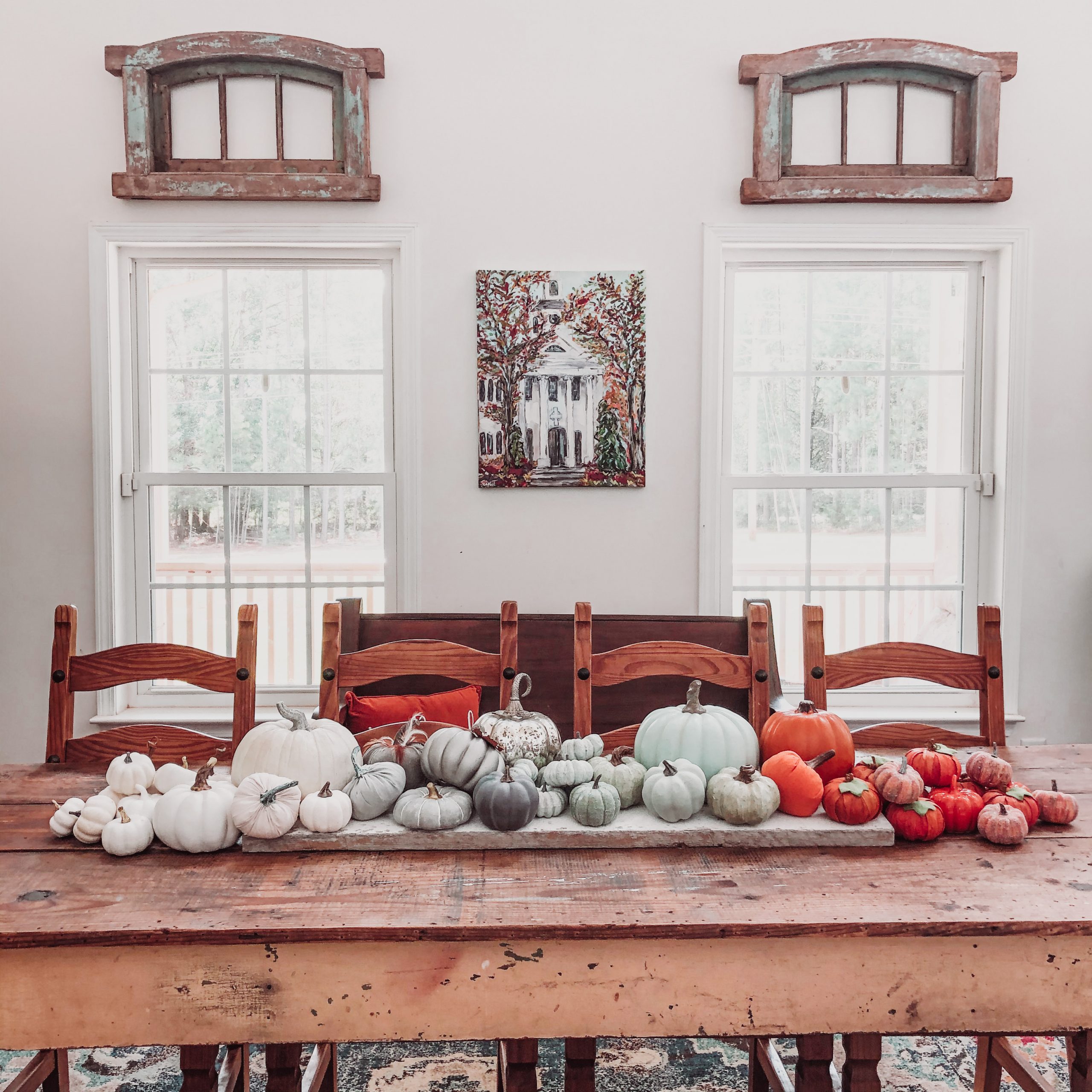 Rainbow pumpkins