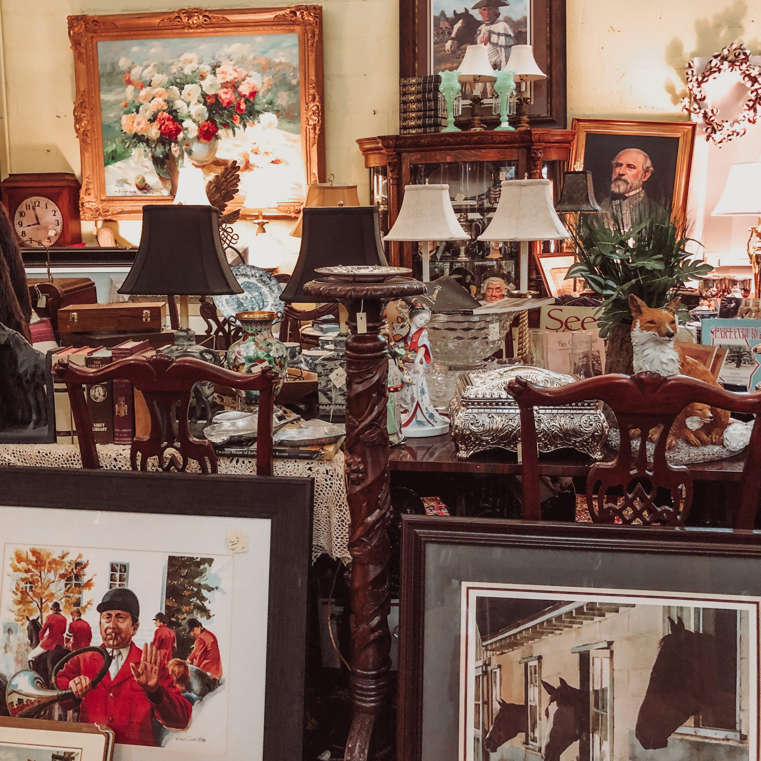 Antique booth at The Shops at LAM.