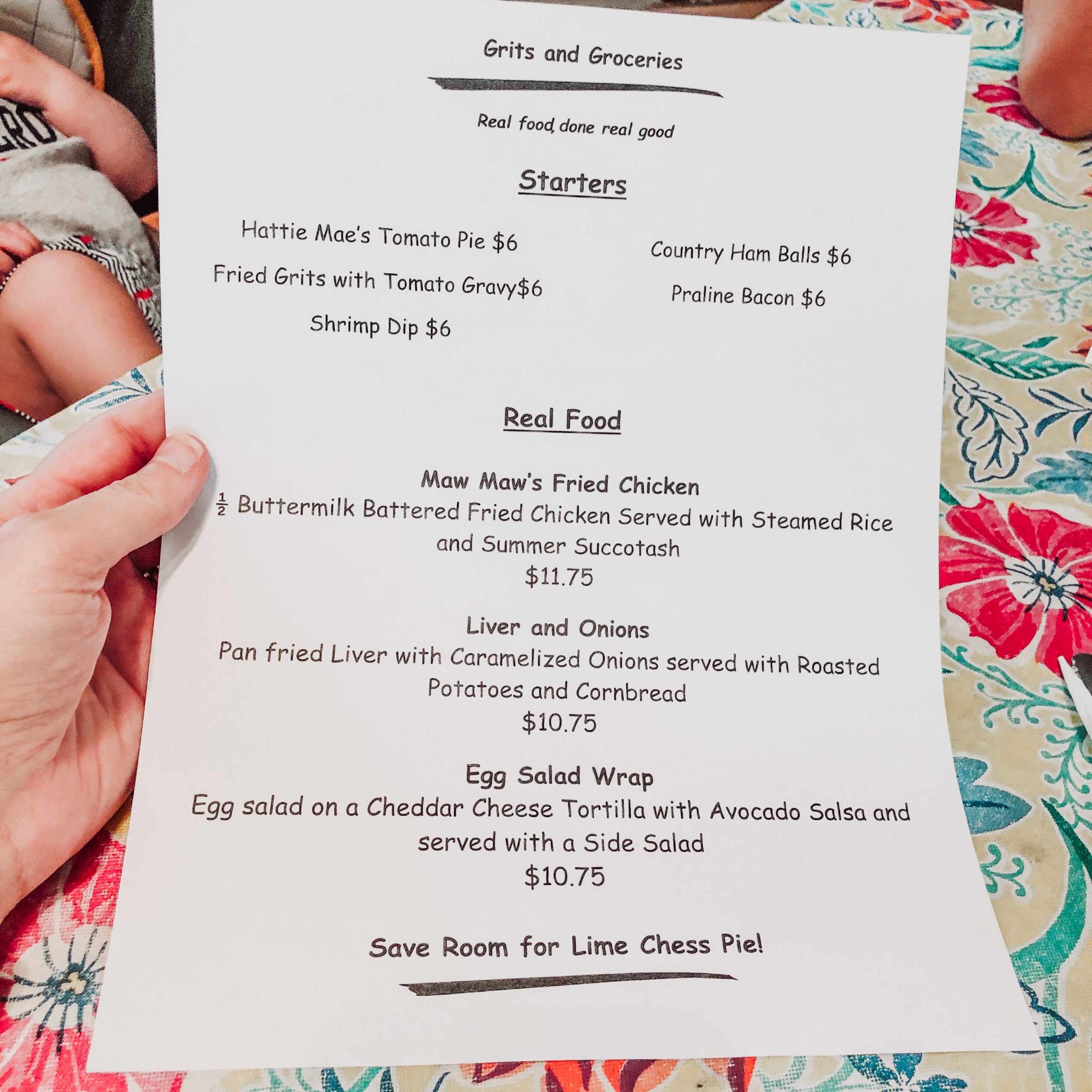 Grits and Groceries Specials